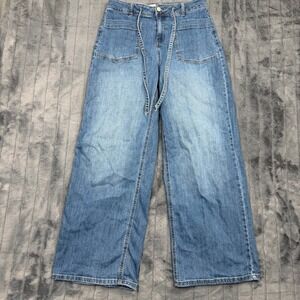 Cato 1946 Denim Womens Hi-Rise Wide Leg Jeans Medium Wash Blue Size 8 RN37080